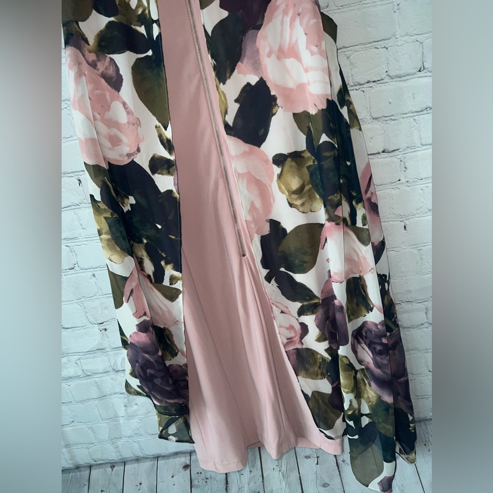 SLNY purple, pink & green floral sleeveless dress size 8 - Picture 10 of 12